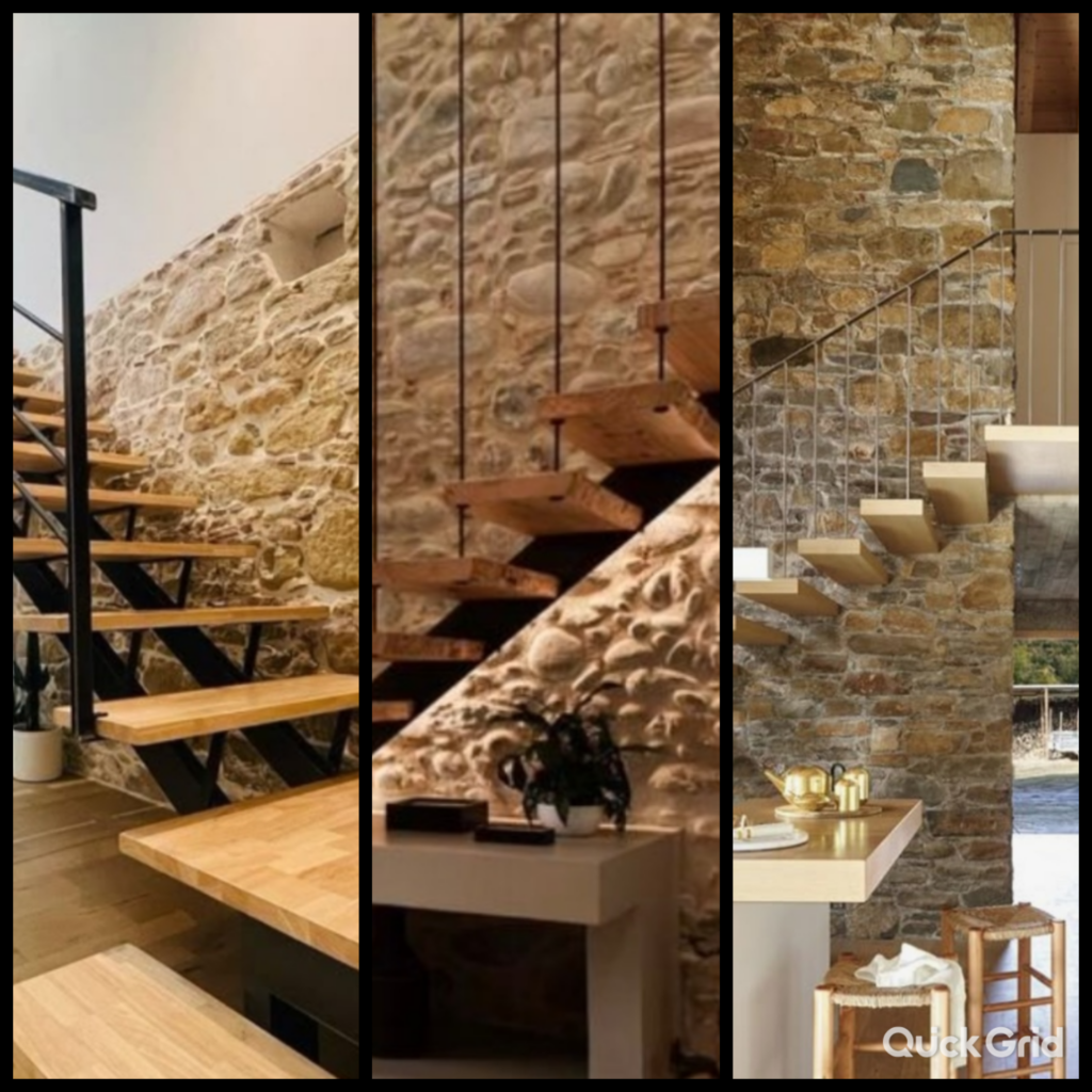 Maçonnerie Maen Roch escalier