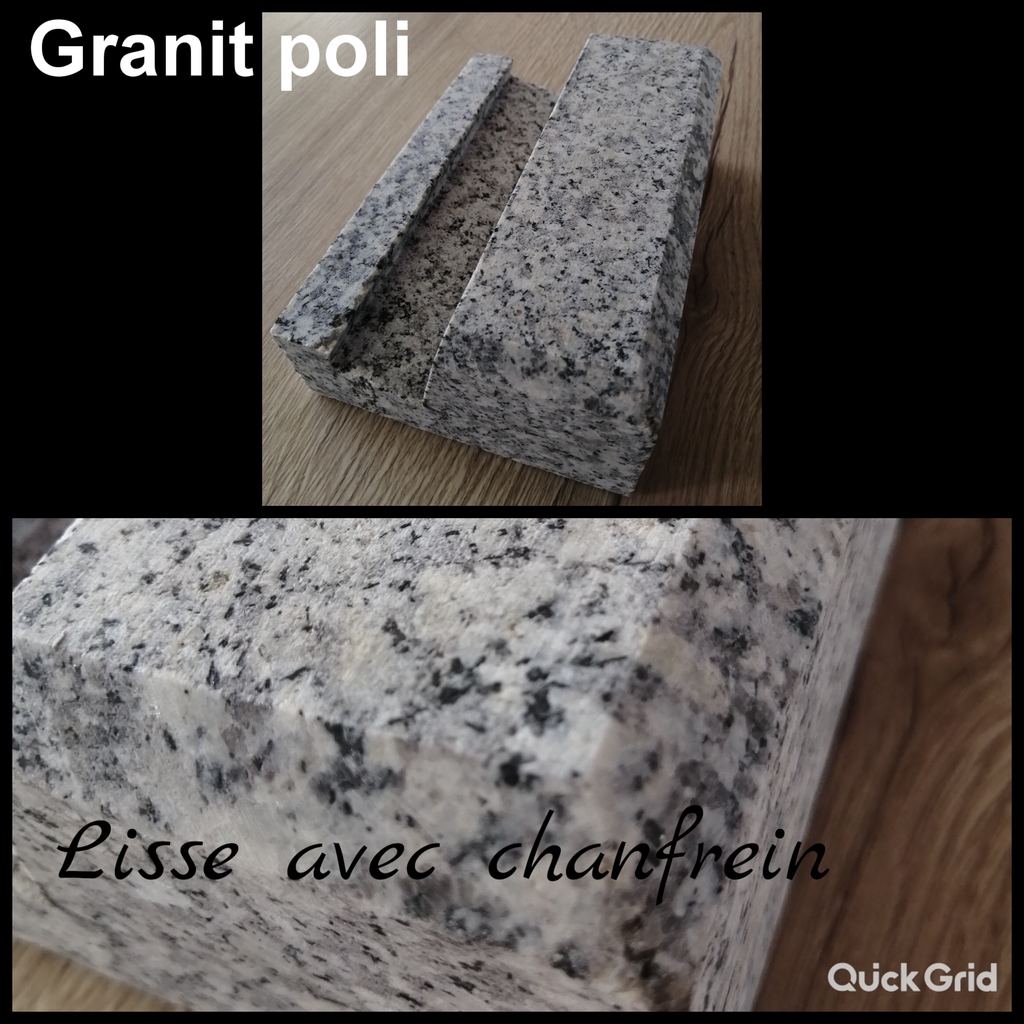 Maçonnerie Maen Roch pied poli granit