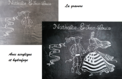 Paysagiste Maen Roch Gravure sur ardoise 3 Maçonnerie Maen Roch