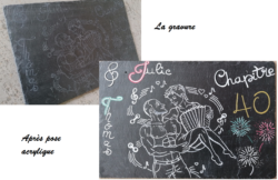Paysagiste Maen Roch Gravure sur ardoise 1 Maçonnerie Maen Roch