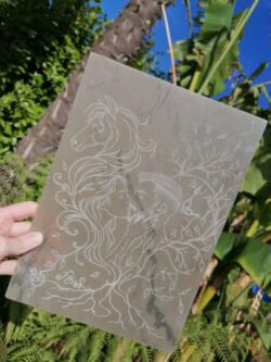 Paysagiste Maen Roch Gravure sur ardoise 6 Maçonnerie Maen Roch